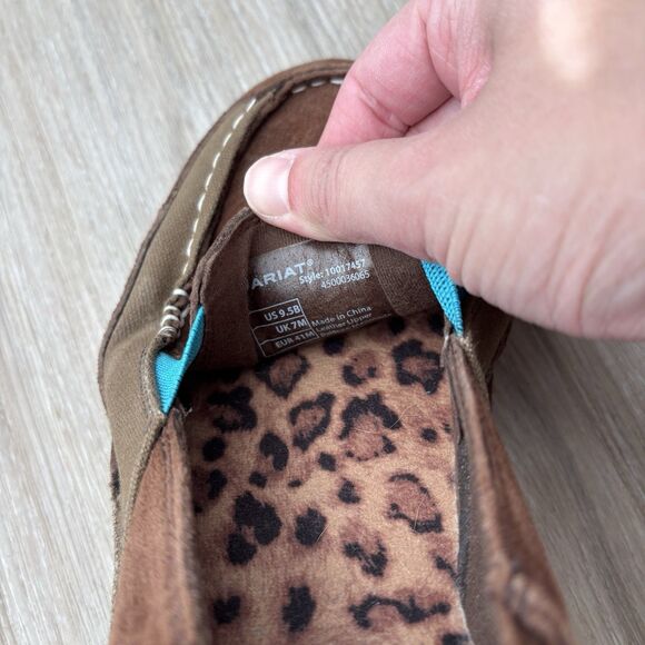 Ariat Shoes Womens Size 9.5 B Cruiser Brown Leather Slip On Loafer - Picture 6 of 7